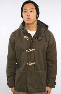 Obey The Porter Jacket in Dark Army Concrete