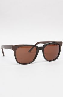 Super Sunglasses The People Sunglasses in Brown Leather  Karmaloop