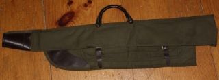 Vintage Straight Shooter Compact Canvas and Leather Shotgun Case Very