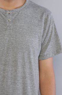 Mister The TriBlend Basic Henley in Charcoal