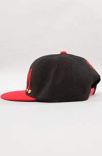 iridium Irdm Hat Black and Red with Studs