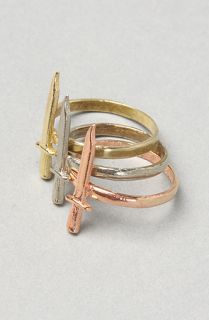 Species by the Thousands The Stacking Dagger Ring Set in Brass White