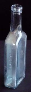 Antique Chas H Fletchers Castoria Bottle Aqua Tint