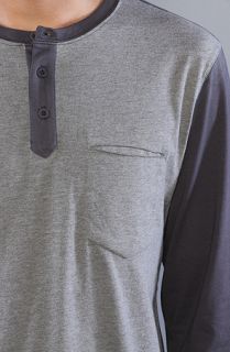 RVCA The Canal Henley in Grey Noise Concrete