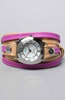 La Mer The Odyssey Layer Watch in Camel and Pony Pink With Silver