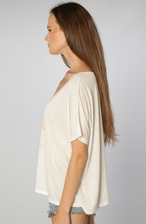 RVCA The Lotus Lux Scoopneck Tee in Natural