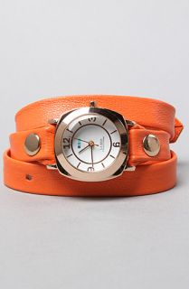 La Mer The Odyssey Layer Watch in Sunrise Orange and Rose Gold