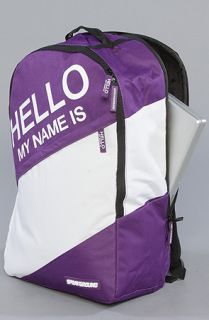 Sprayground The Hello My Name Is Backpack in Purple