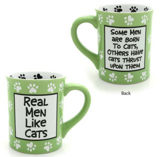 Our Name is Mud Real Men Like Cats Cat Lover Mug Coffee Tea Mugs