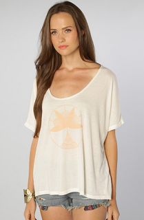 RVCA The Lotus Lux Scoopneck Tee in Natural