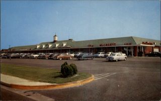 Fort Bragg Mallonee Village Shopping Center Store Old Cars Postcard