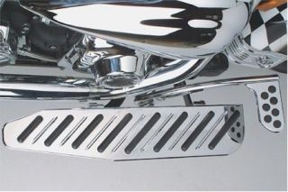 Arlen Ness Chrome Billet Stretched Floorboards Harley Touring Softail