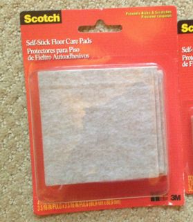 SCOTCH 3 M Floor Care Pads Protector Chair Table Couch 3 3 16 x 3 3