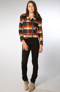 Hurley The Quiet Rebel Plaid Jacket in Pinata Red