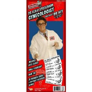  latex gloves small flashlight name tag and 20 humorous business cards