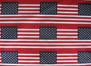 American Flag USA 60 Wide Fabric Stars Stripe BTY Yards 7X12 Red