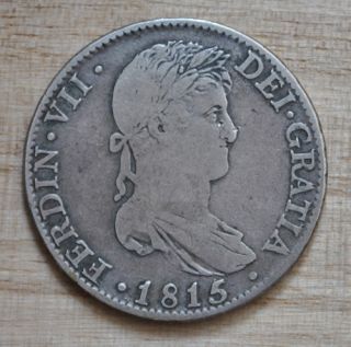 1815 Madrid Spain Ferdinand VII Silver 4 Reales Toned