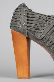 Jeffrey Campbell The Laced Shoe in Gray Suede