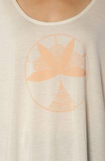 RVCA The Lotus Lux Scoopneck Tee in Natural