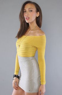 Free People The Seamless Off The Shoulder Top in Mustard  Karmaloop