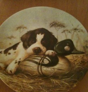 Dog Tired~The Springer Spaniel~ Lynn Kaatz 1987 Knowles Plate~ Field