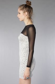 Motel The Gabrielle Dress in Crackle Gray