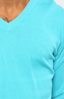  neck pullover sweater knit in turquoise $ 85 00 converter share on