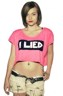 Madness Is The I Lied Crop Top in Pink