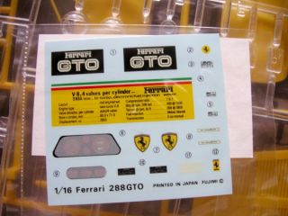 Fujimi 1 16 Ferrari 288GTO Yellow Body Plastic Model Kit