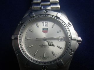 Tag Heuer 2000 Professional WK1112 Stainless Steel Swiss Diver Watch