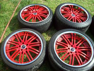 19 MHT Forged Vendetta Wheels Ferrari 360 Modena Tires Challenge