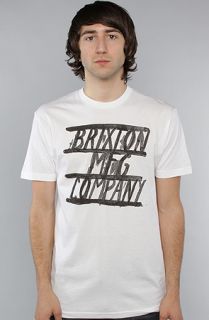 Brixton The Vernon Tee in White Concrete