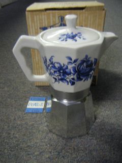 Mint flory Express Blue Flower Italy Expresso Maker