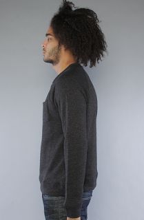 Obey The Bowen Henley Sweatshirt in Heather Black