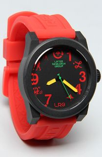 LRG The Icon Watch in Black and Red Concrete