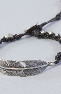 Cohen The Braided Feather Bracelet in Black