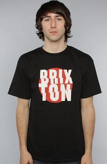 Brixton The Stacker Tee in Black Concrete