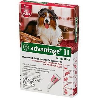 Bayer Advantage II Large Dogs 21 55 lbs 4 Pack 4 Months