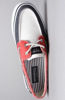Sperry Topsider The Bahama 2Eye Boat Shoe in Red White Blue