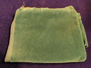  Velvet Fabric 54x27 Blue Green Muted Teal Bear or Upholstery