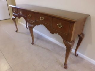 FINE BAKER furniture co. stunning chippendale / queen anne inlaid