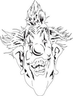 Clown Face Klown 1 Airbrush Stencil Air Brush Template