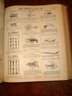 Old Fish Lure Rubber Bait Fly Minnow Frog Advertising Page for FRAMING