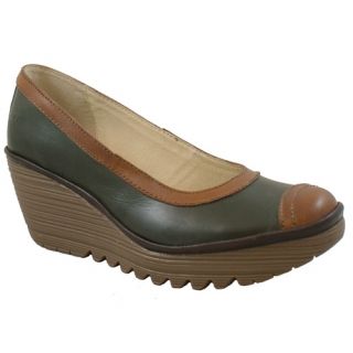  Fly London Yang Wedge in Green Brand New