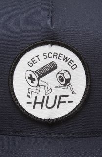 HUF The Get Screwed Snapback Cap in Navy