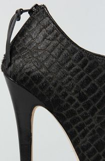House of Harlow 1960 The Natalia Boot in Black Croco