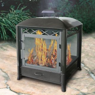 Aspen 25 Outdoor Patio Fireplace Fire Pit w Ash Drawer