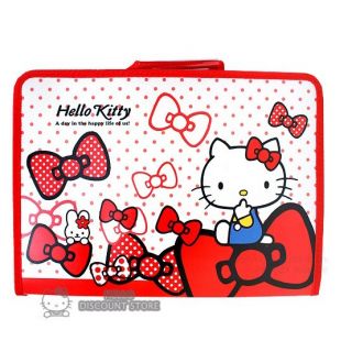 Sanrio Hello Kitty Zipper File Folder  Red