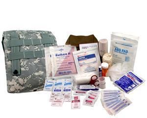Military First Aid Kit Individual with MOLLE Straps