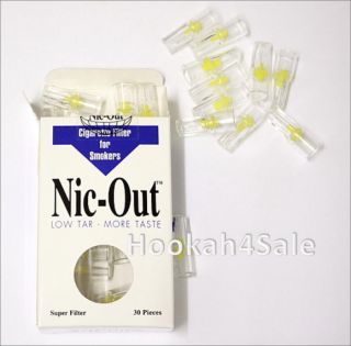  features 1 boxed pack of nic out cigarette filters 30 filters total